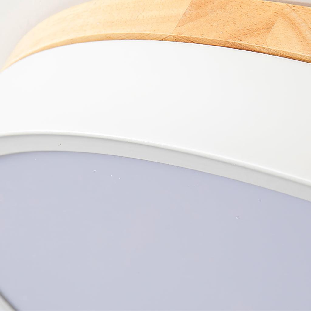 White Round Wooden Ceiling Lamp K772