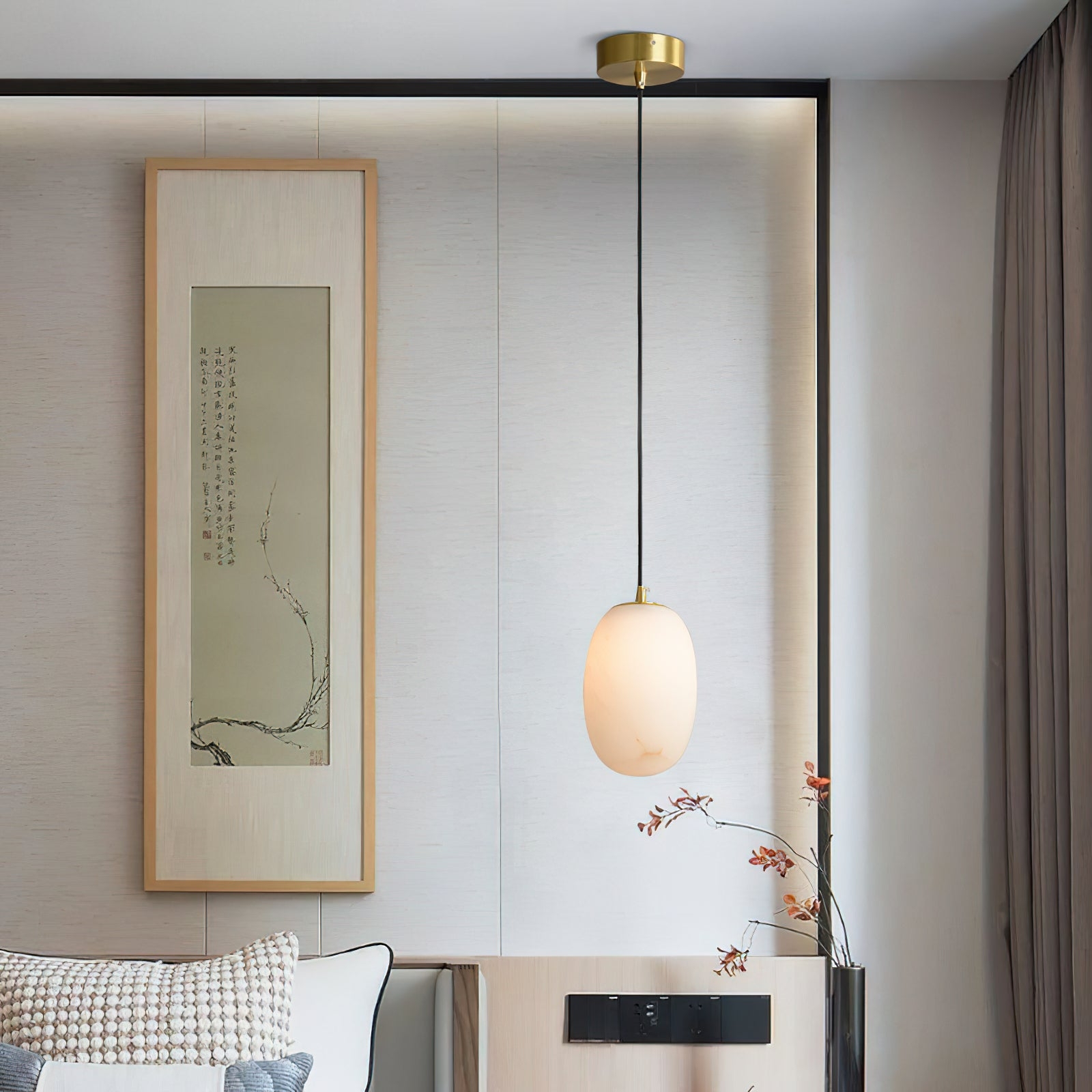 Alabaster Bedside Pendant Light D423