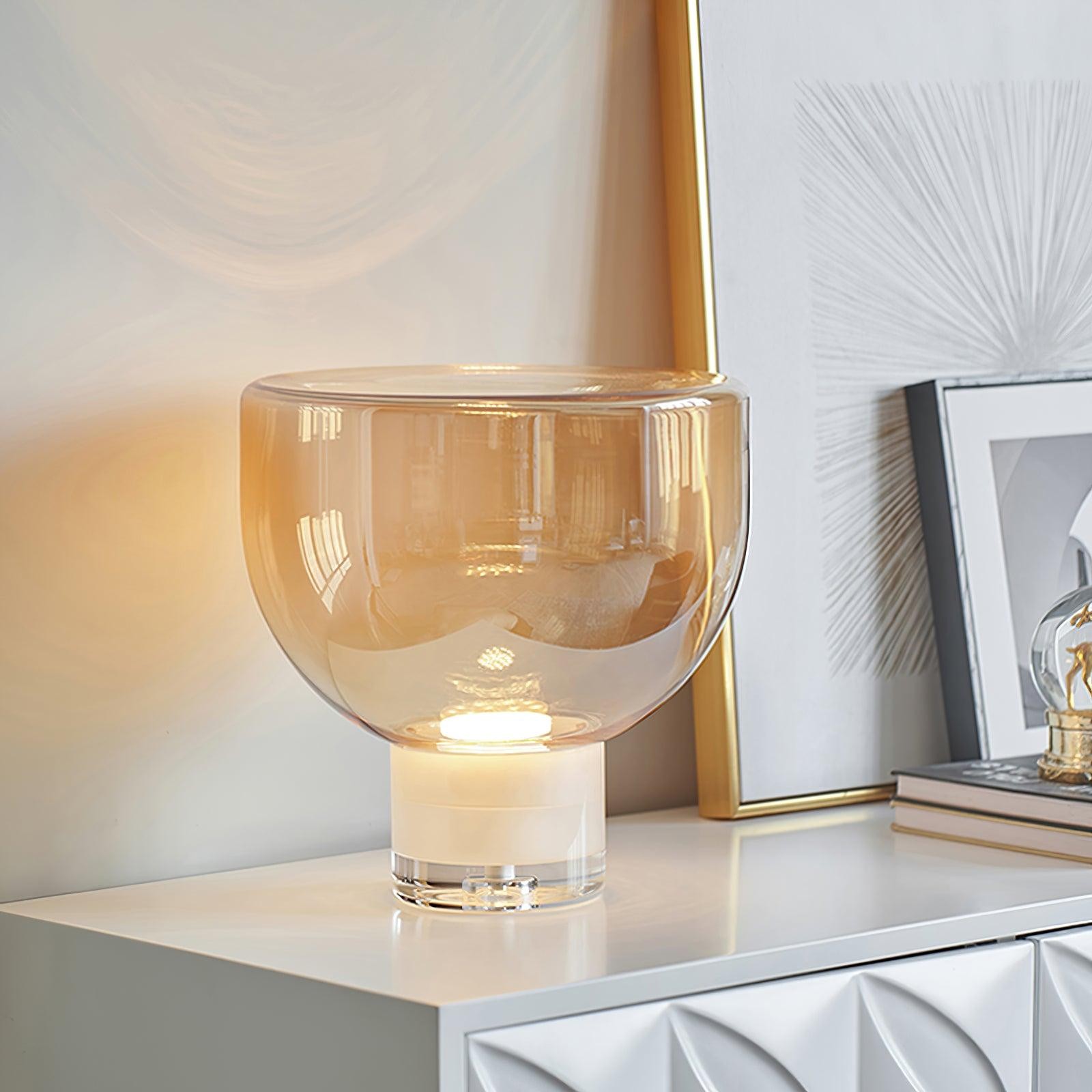 Nordic Simple Modern Luxury Glass Table Lamp For Study Room K220