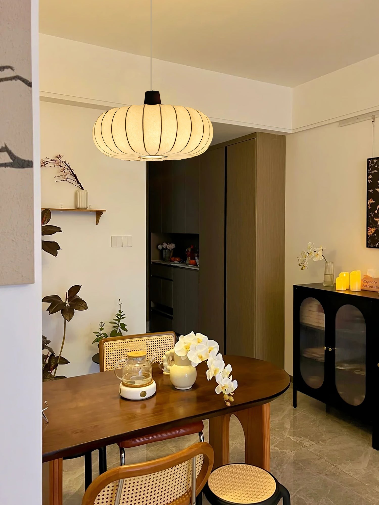Classic Silk Lantern Pendant Light K665