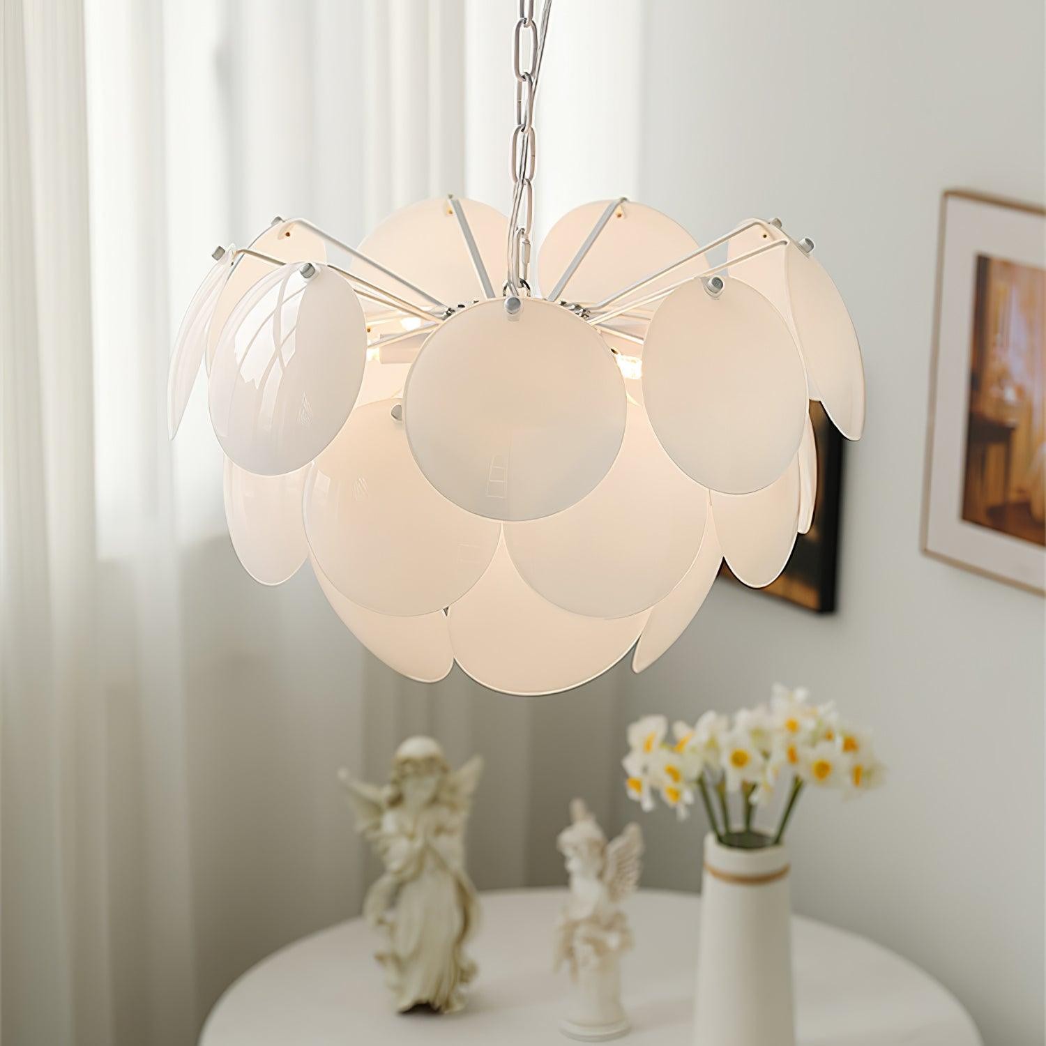 Luxury Fashion Luminous Petal Glass Chandelier K473