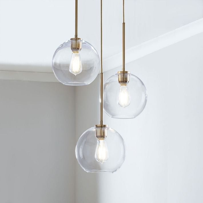 Selvion Minimalist Crystal Chandelier - Handcrafted Glass Sculptural Lighting Fixture K1220