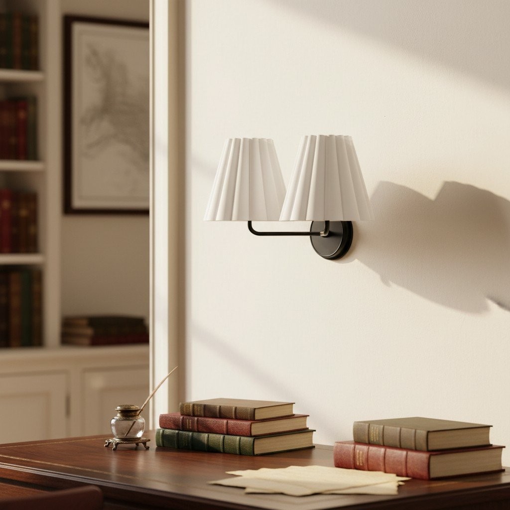 Ruffmeto Modern Pleated Wall Sconce - Decorative Lighting for Interior Spaces K2051