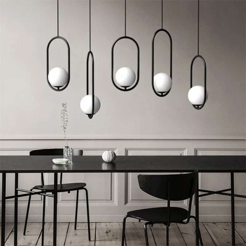 Minimalist Mila Pendant Lamp - Oval Hanging Light for Bedroom Bedside