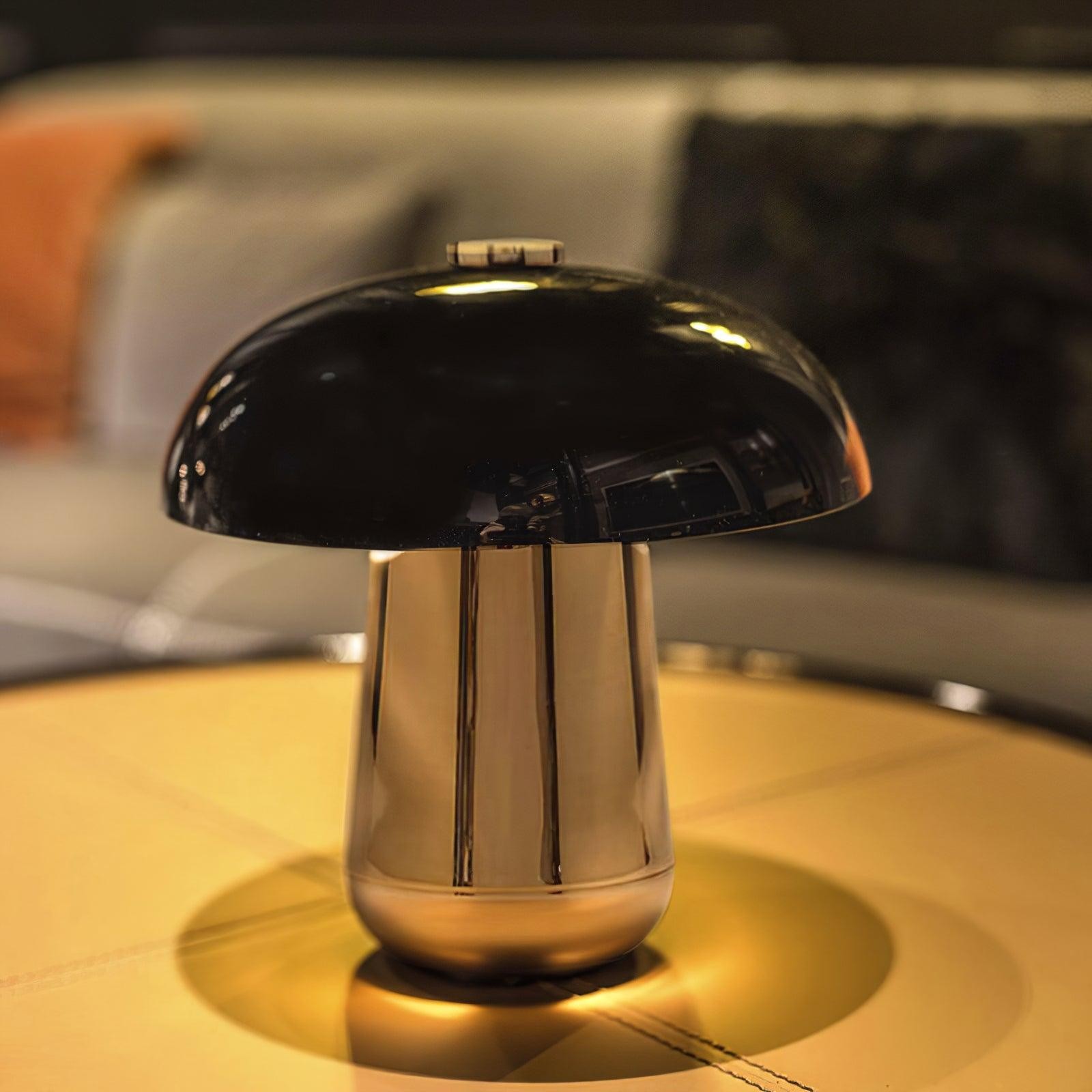 Metal Covered Mushroom Hollow Table Lamp K555