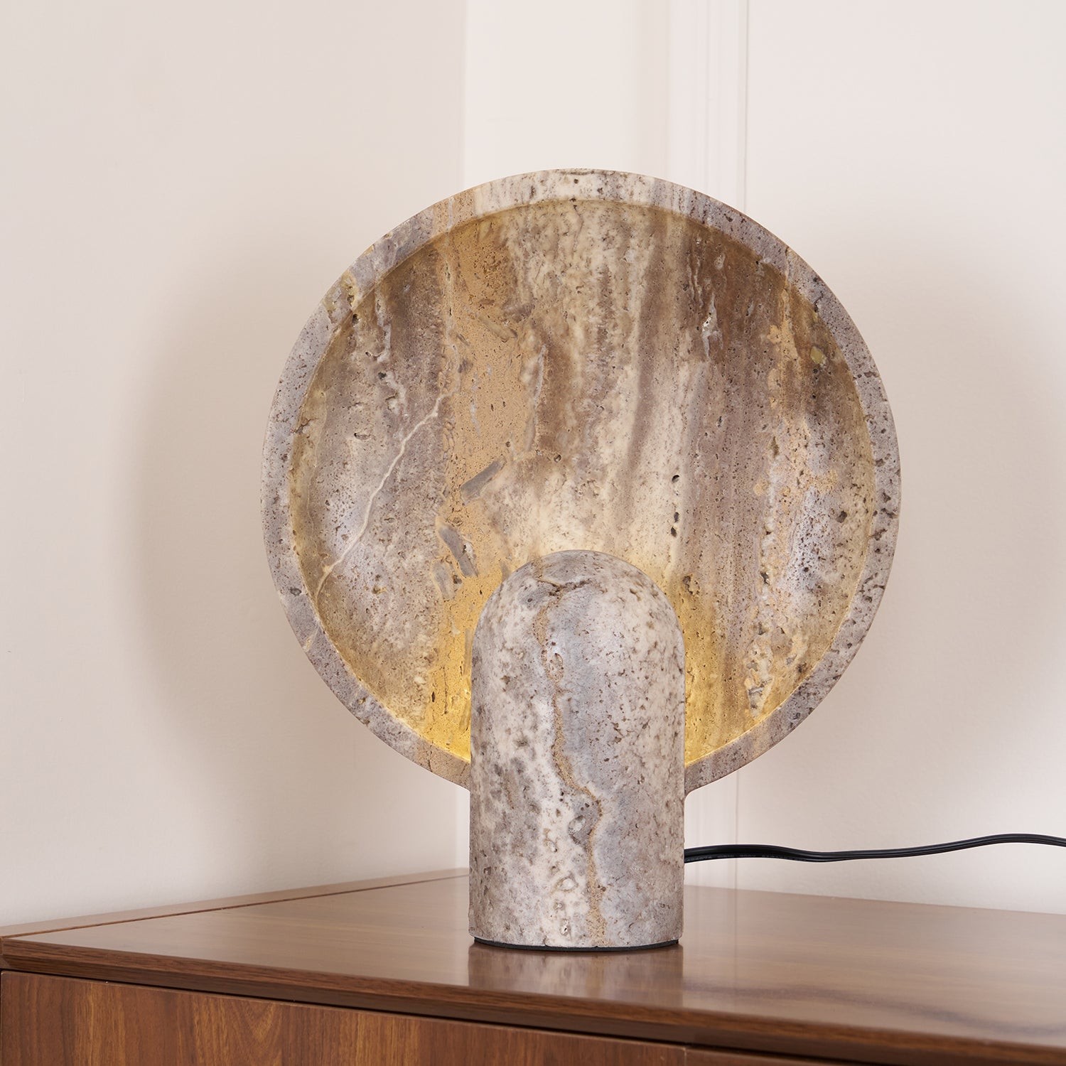 Wabi-sabi Style Eclipse Stone Table Lamp K831