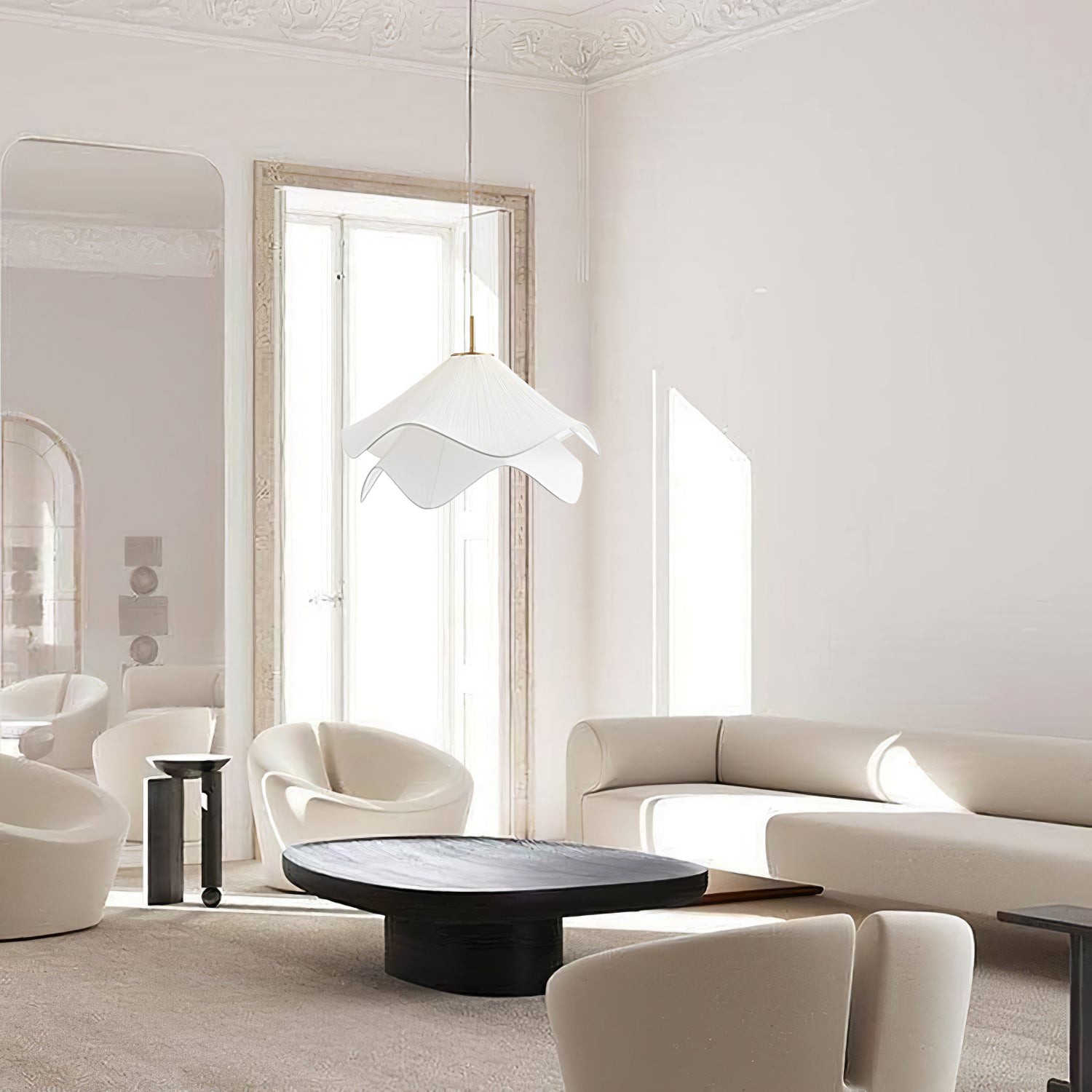 Ethereal Draped Shade Pendant Light – Modern Ambient Light for Bedrooms & Lounges K1192