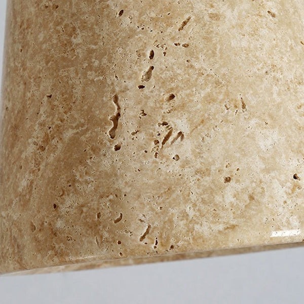 Traditional Japanese Travertine Wood Pendant Lamp K723