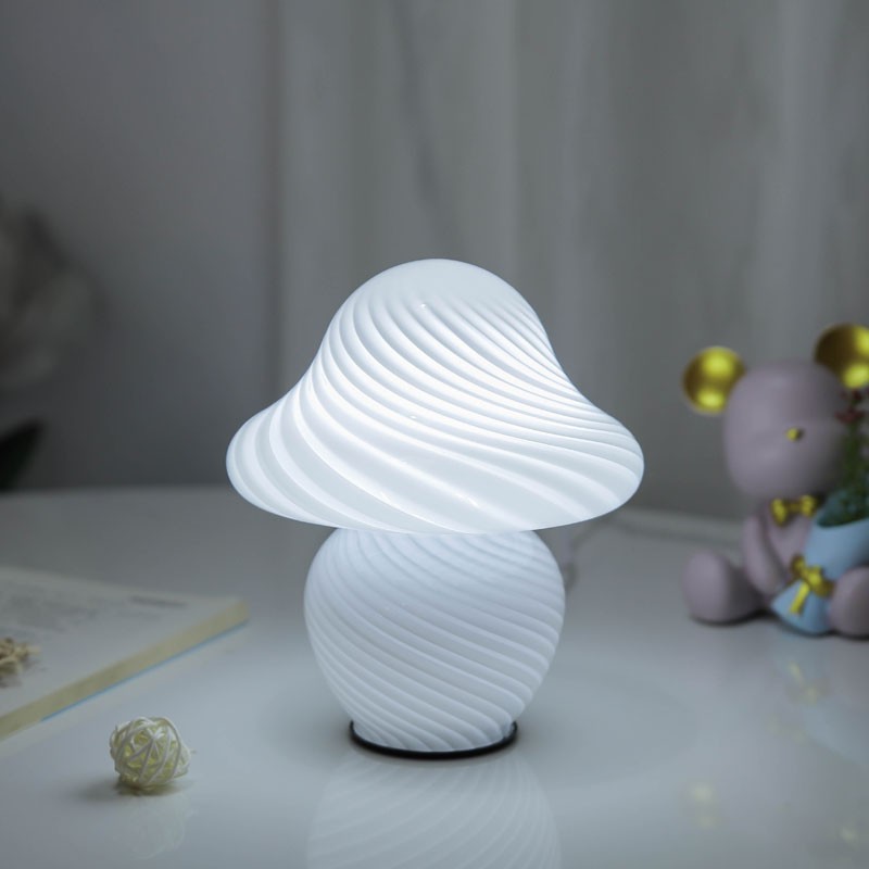 Modern Stained Glass Mushroom Night Light K55