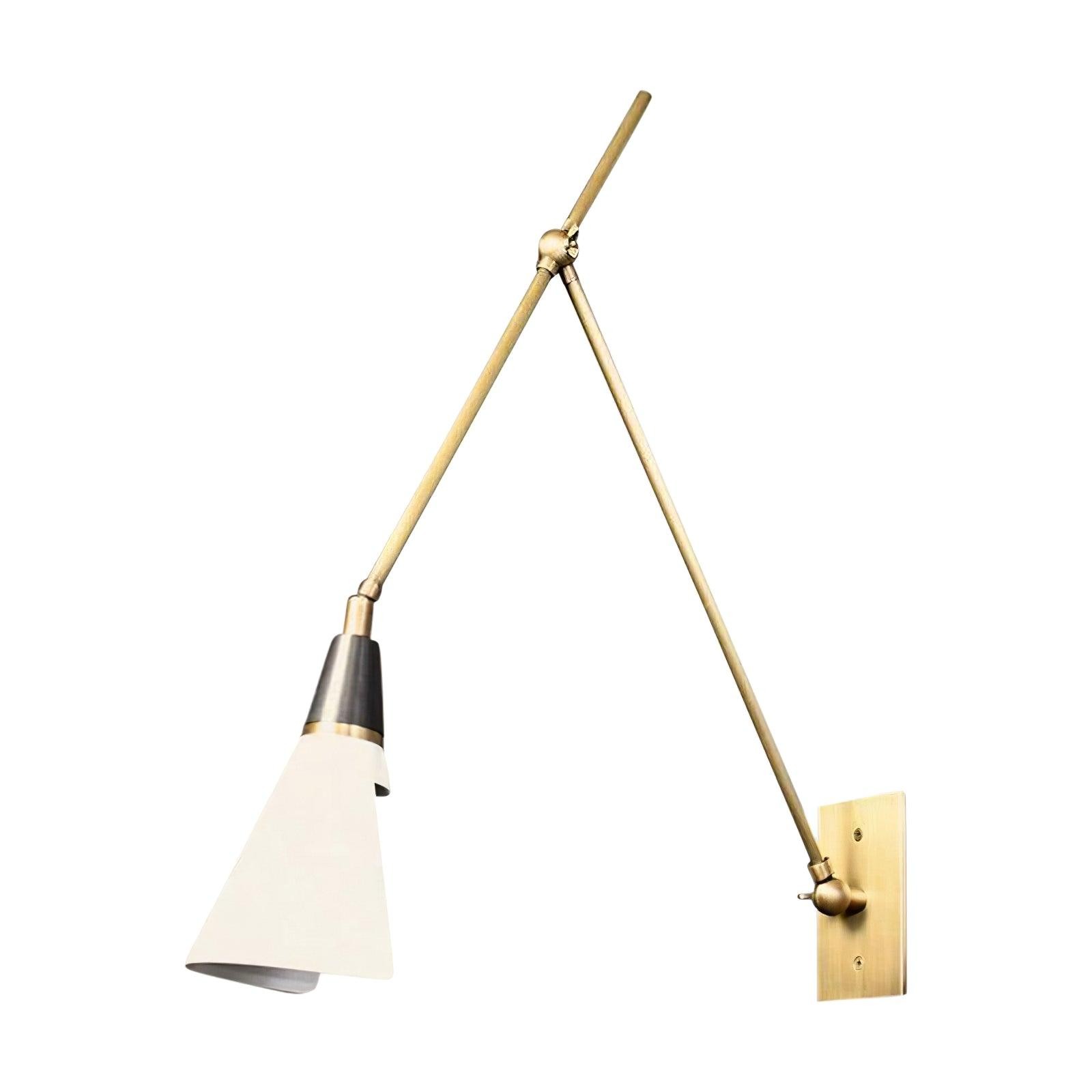 Vintage Metal Adjustable Swing Arm Wall Lamp K850