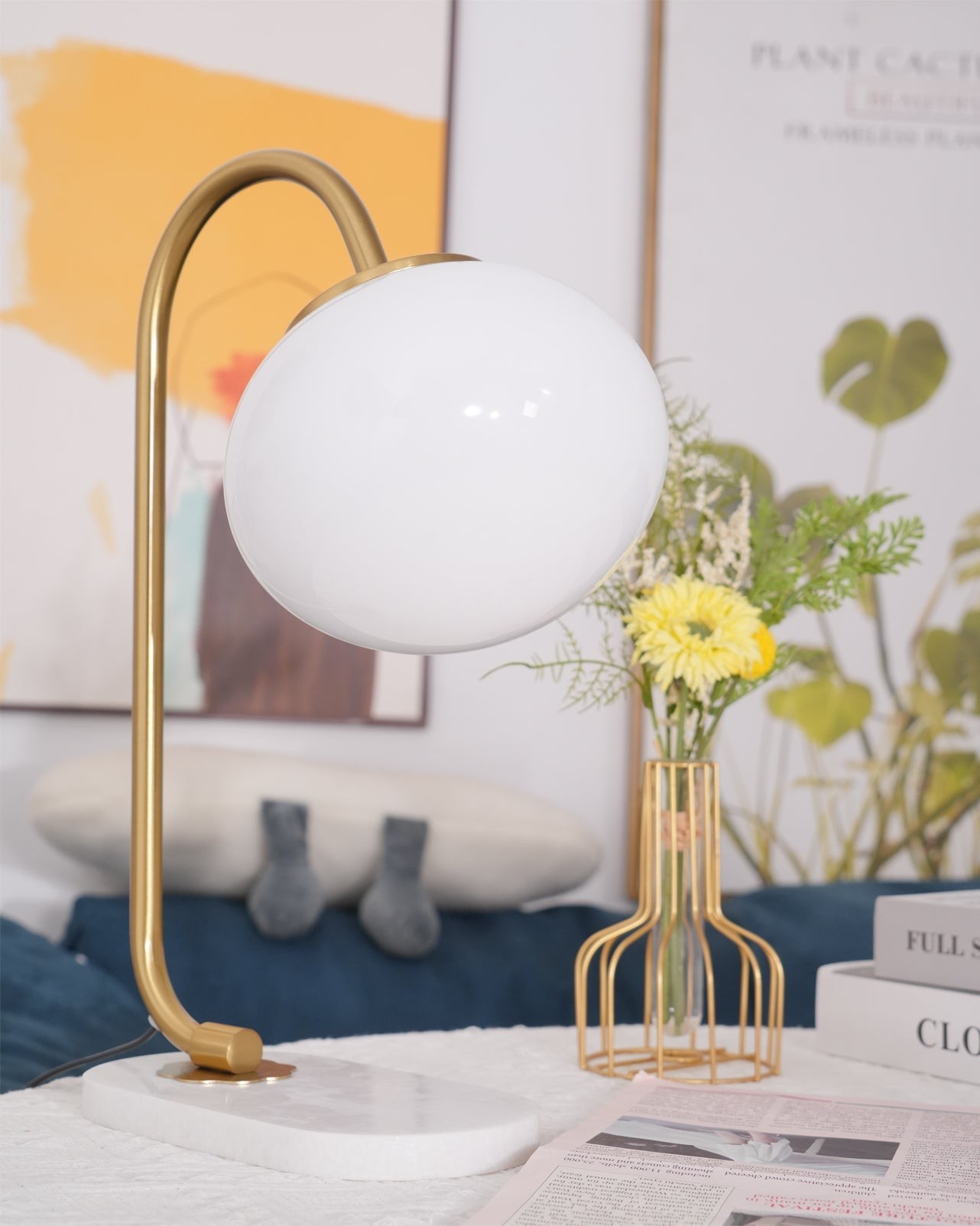 Nordic Mushroom Glass Bedside Table Lamp K629