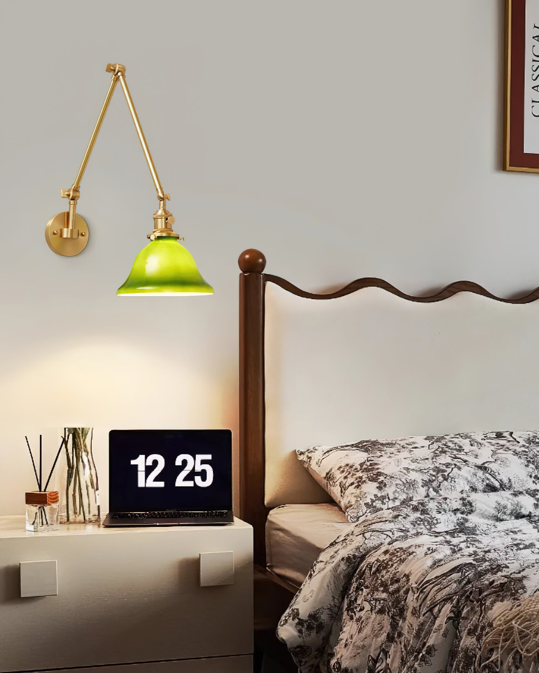 Personalized Green Bell-Shaped Wall Lamp K414