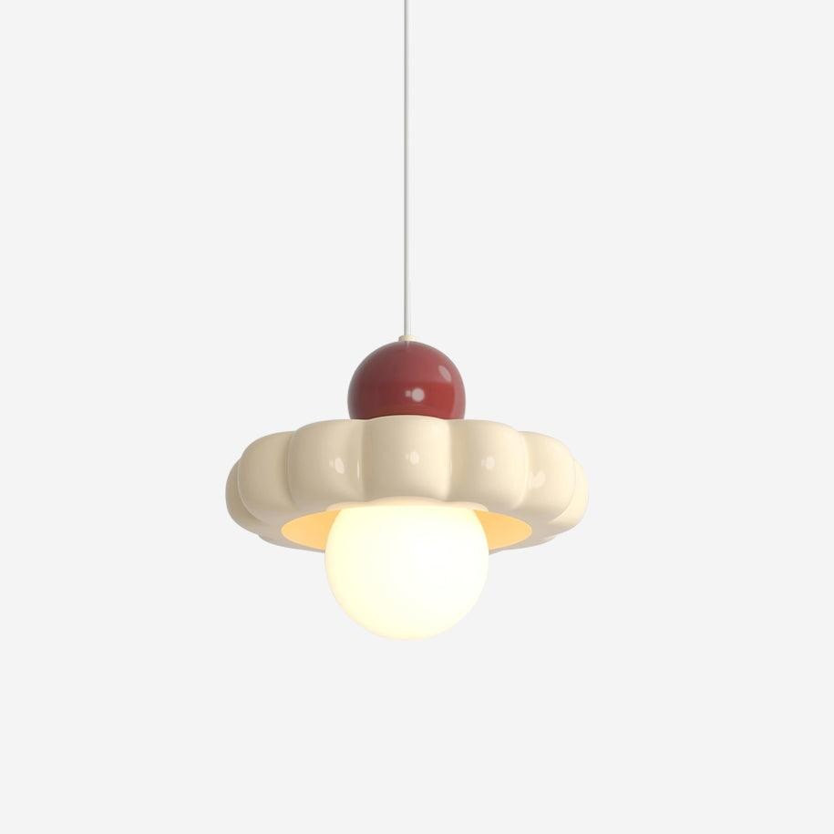 Cream Style Long Line Pumpkin Texture Pendant Lamp K307