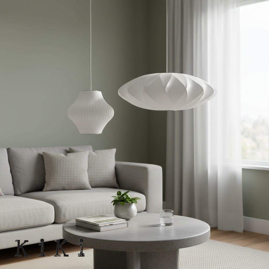 Classic Nelson Pendant Lamp - Lightweight Geometric Pendant Light for Home Spaces