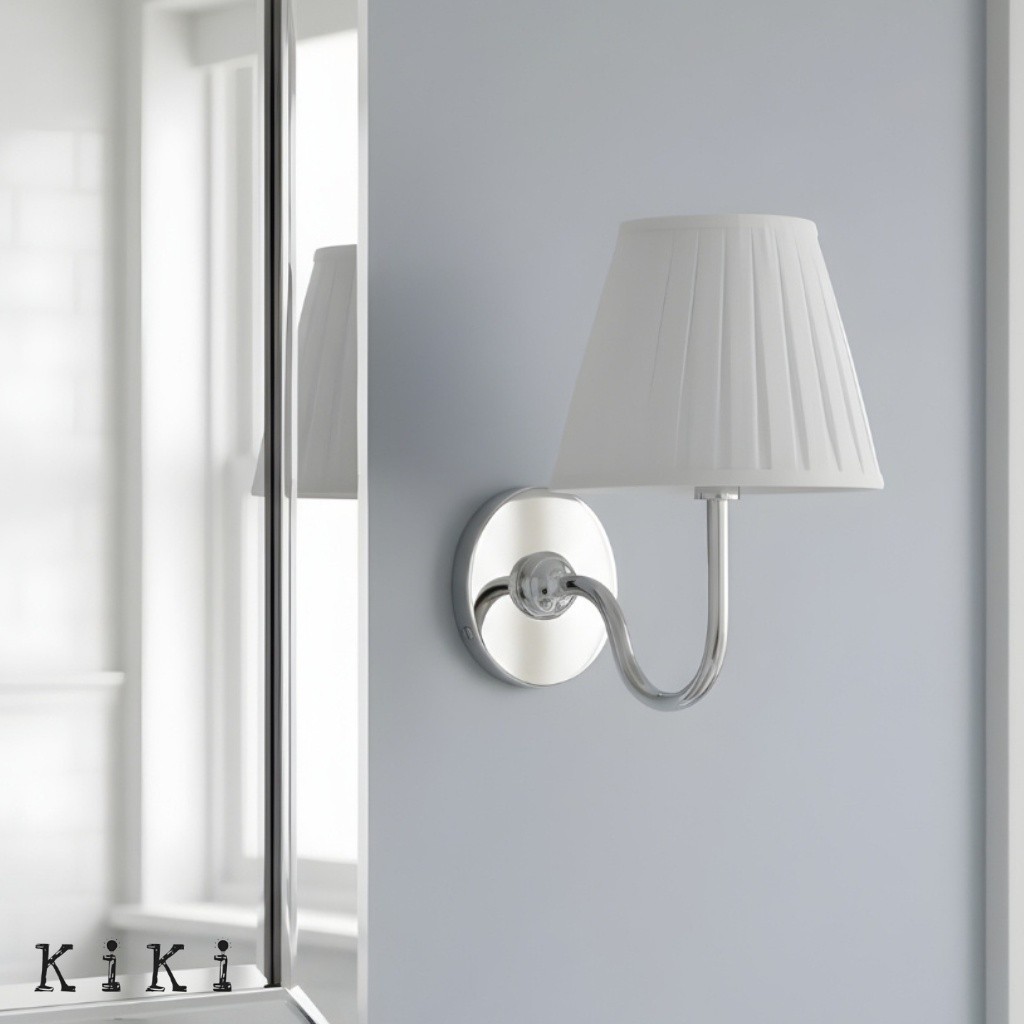 Luvora Pleated Fabric Shade Wall Sconce – Modern Classic Indoor Lighting K1306