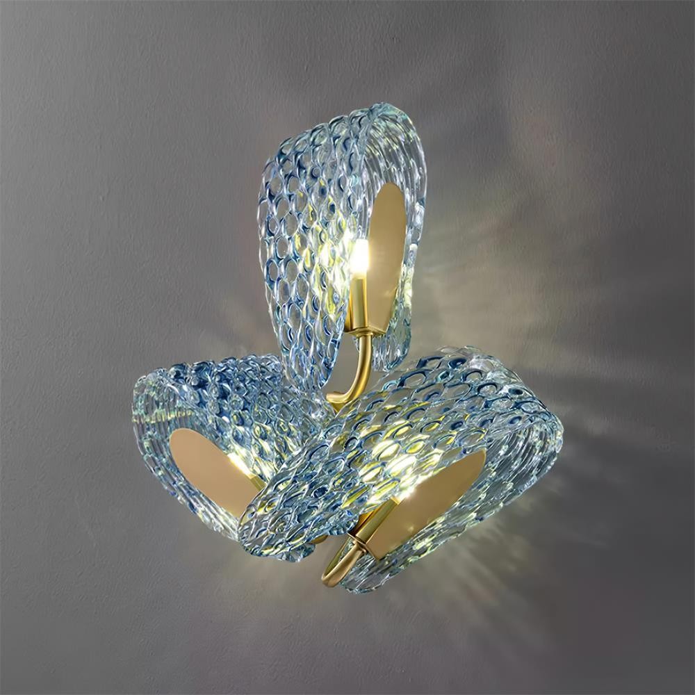Creative Light Luxury Blue Ribbon Wall Lamp K265