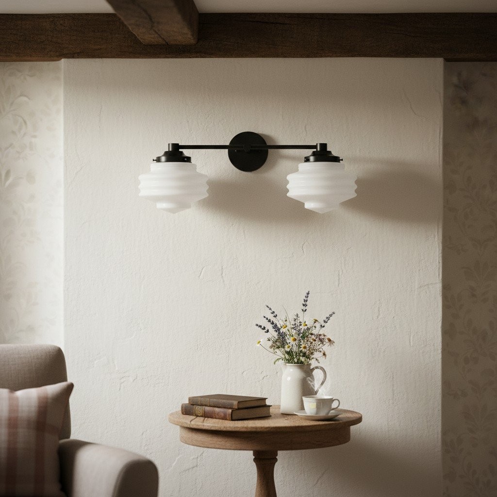 Geotower Glass Modern Wall Sconce - Glass Globe Light - Elegant Home Fixture K1483
