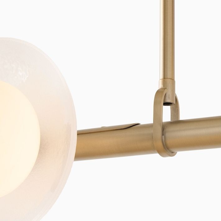 Elorina 6-Light Linear Chandelier - Modern Metal Light Fixture - Dining Room Lighting K1294