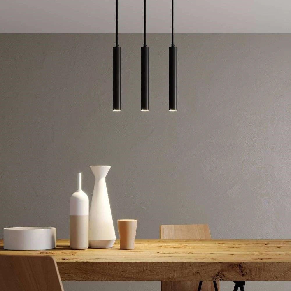 Modern Black Long Tube Led Pendant Light K202