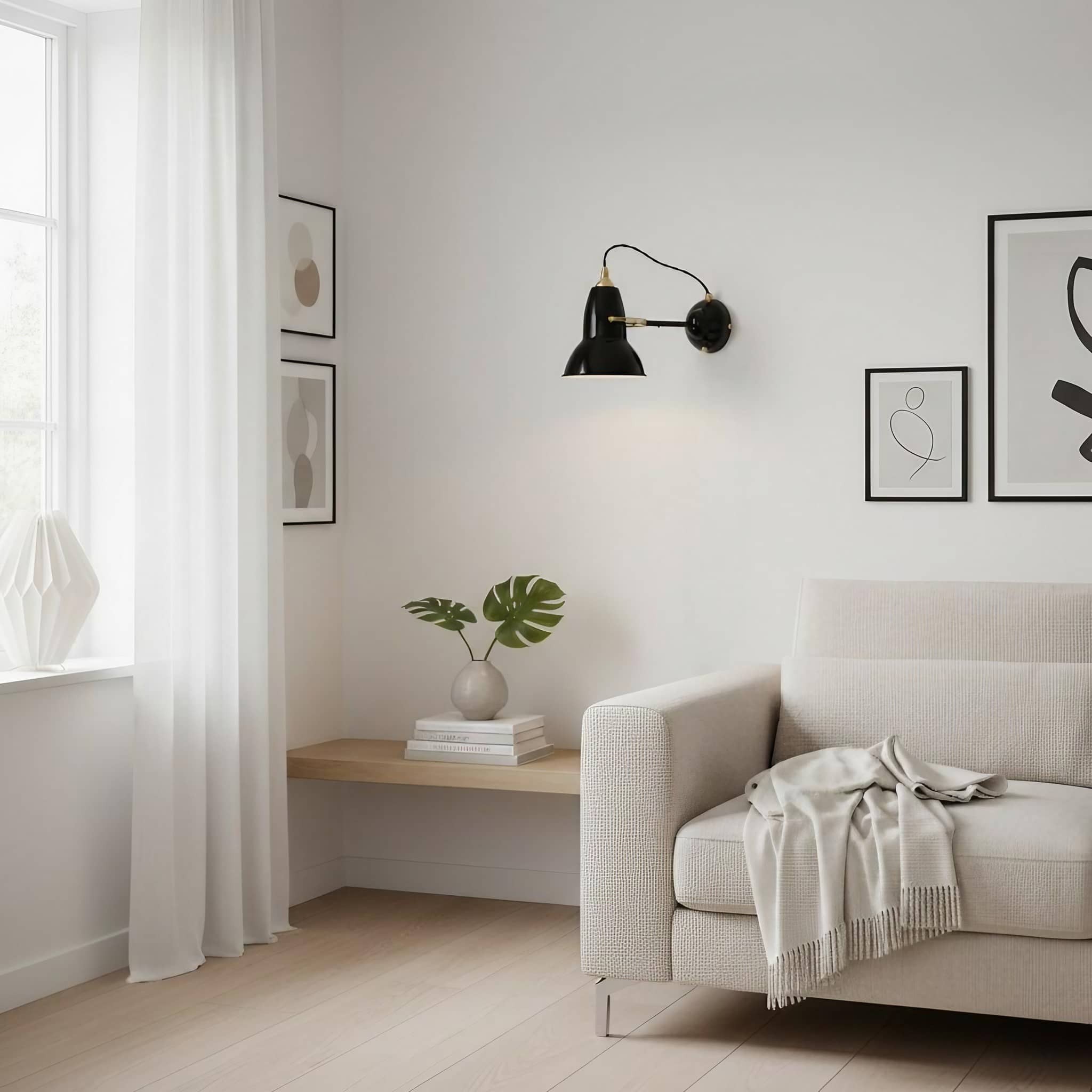 Modryx Industrial Curved Shade Wall Sconce - Functional and Elegant for Living Spaces K2157