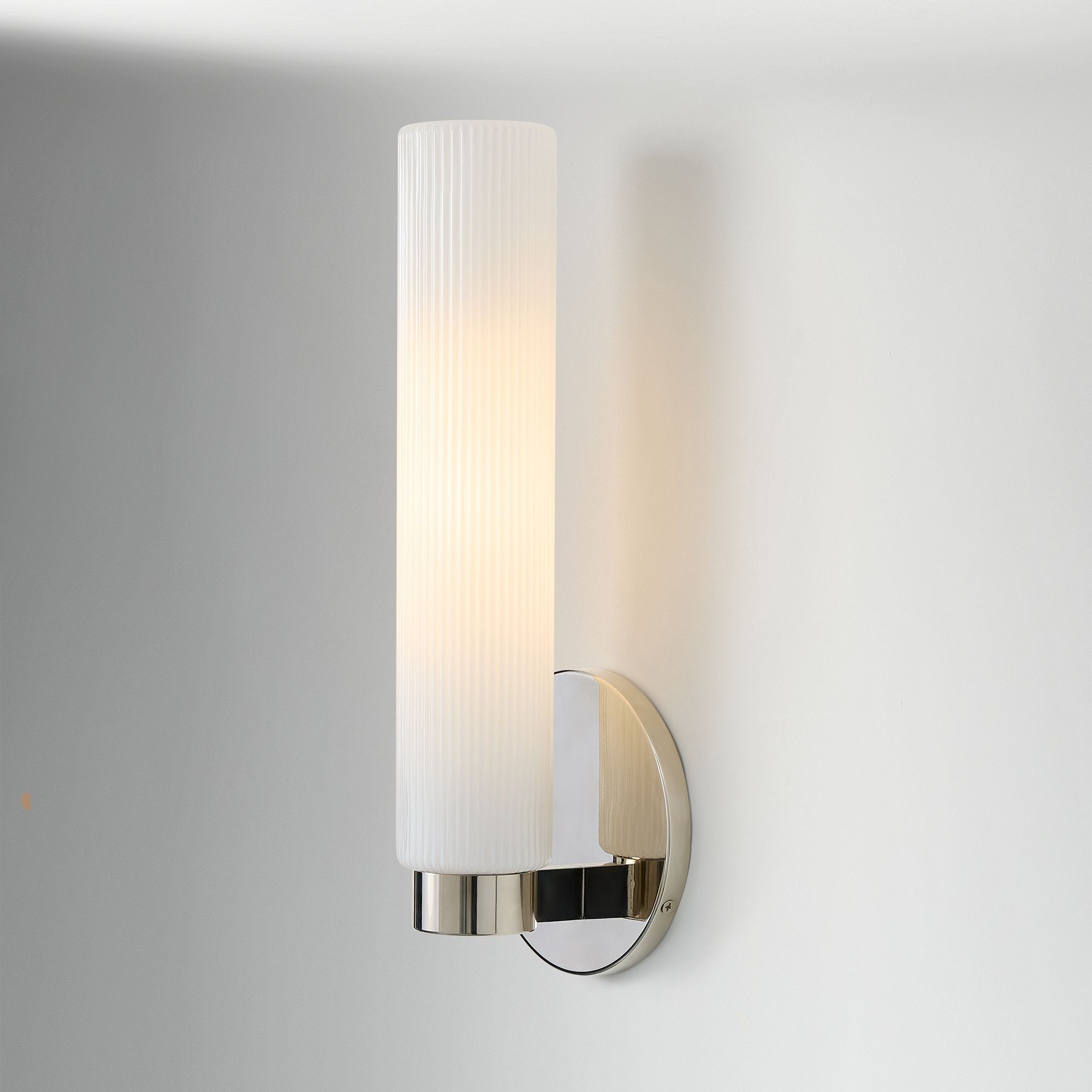 Rivora Fluted Glass Indoor Outdoor Sconce - Modern Wall Light for Home Decor K1337