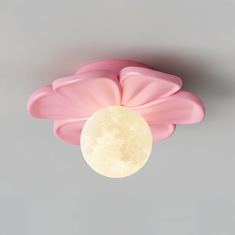 Cream Bloom Flower Ceiling Lamp D408