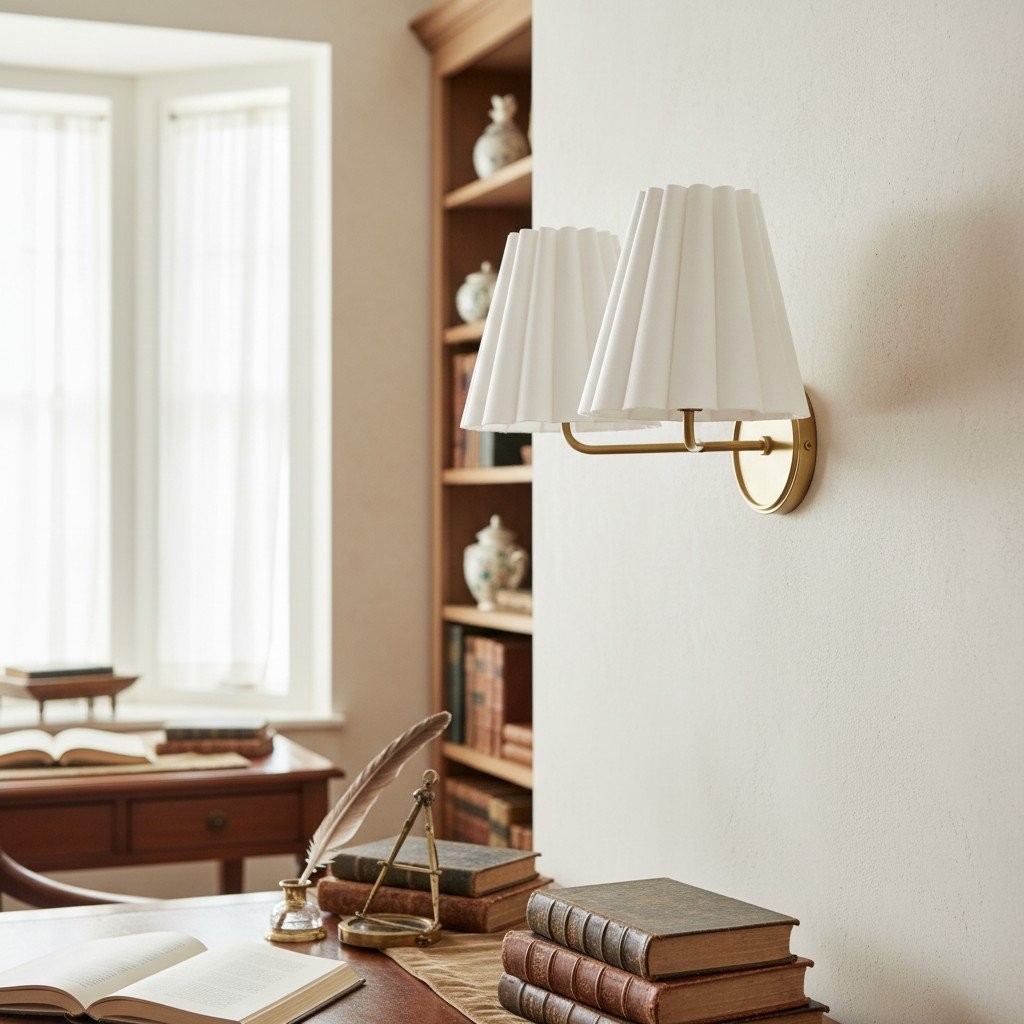 Ruffmeto Modern Pleated Wall Sconce - Decorative Lighting for Interior Spaces K2051