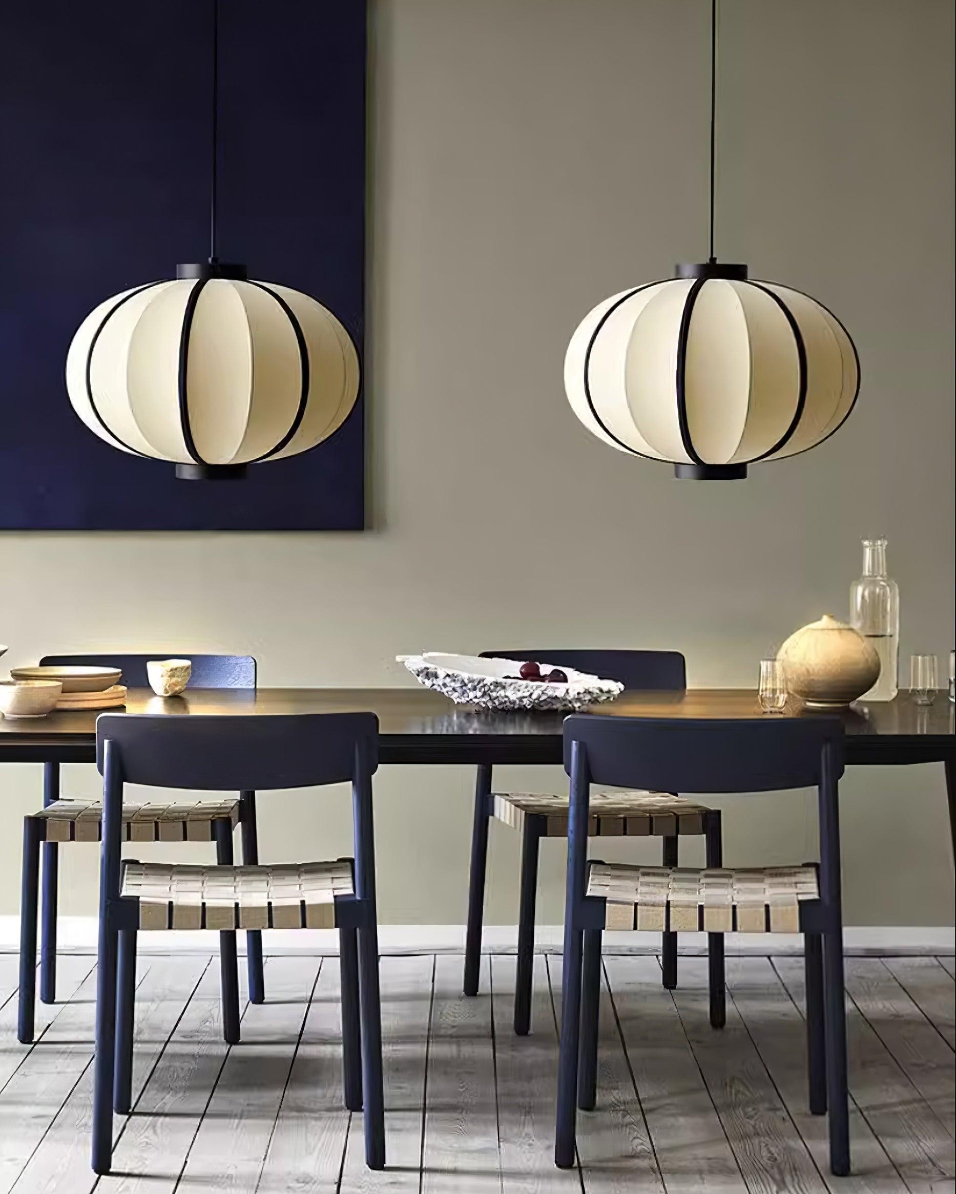 Minimalist Black and White Lantern Pendant Lamp K593