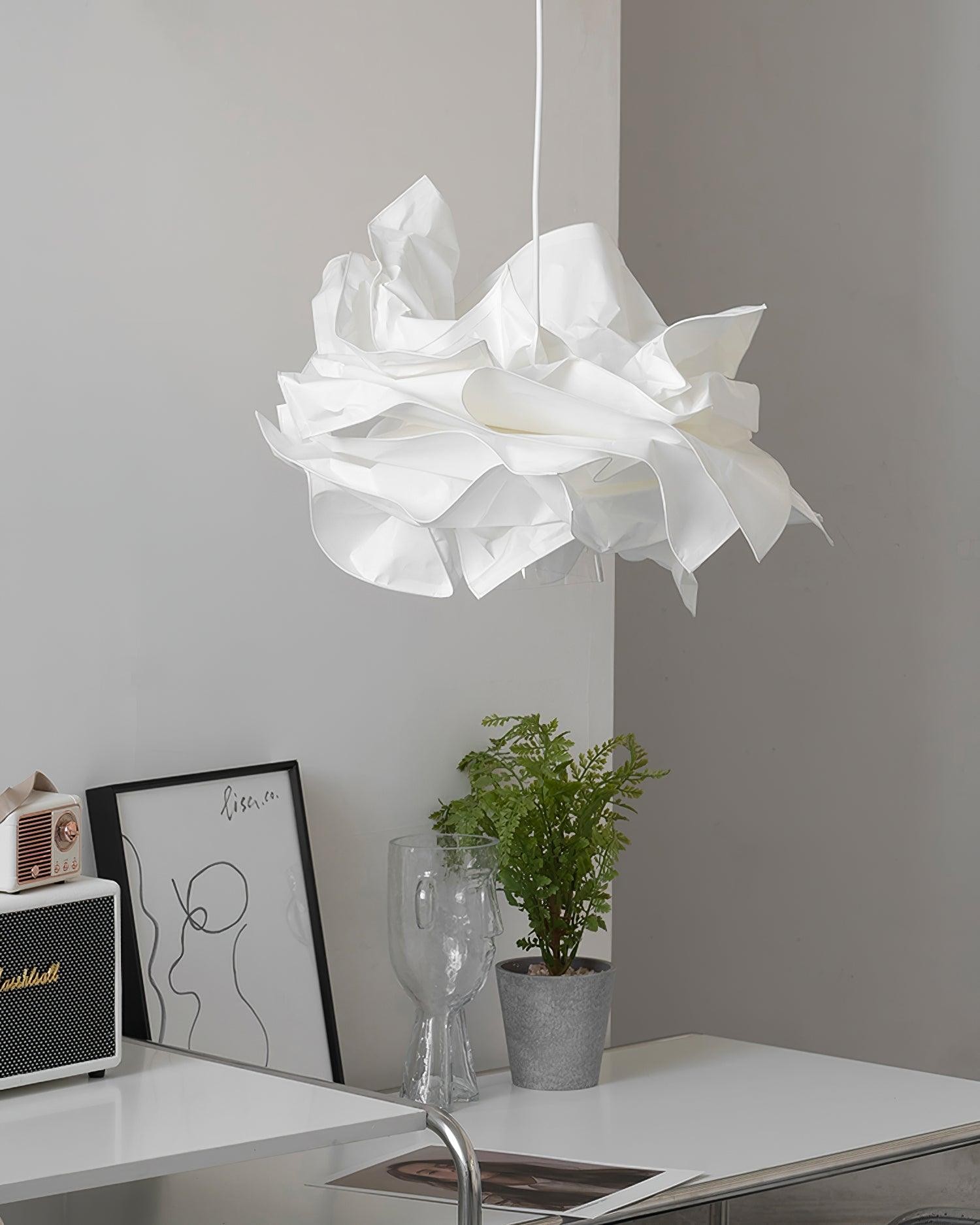 Modern Cream Paper Pendant Lamp K574