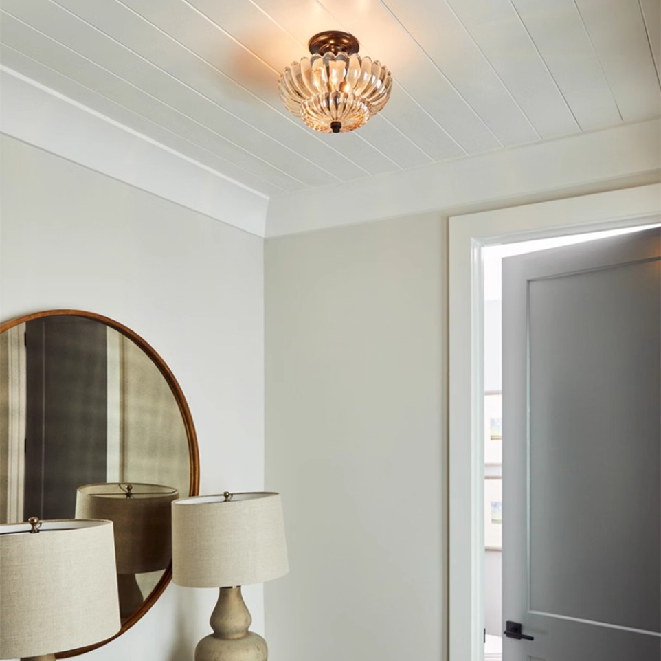 Orilanavo Umbrella Glass Ceiling Light - Contemporary Ceiling Lamp for Entryway K871