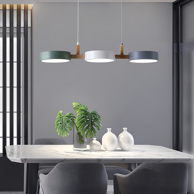 Nordic Modern Simple Macaron 3 Head Pendant Lamp K530