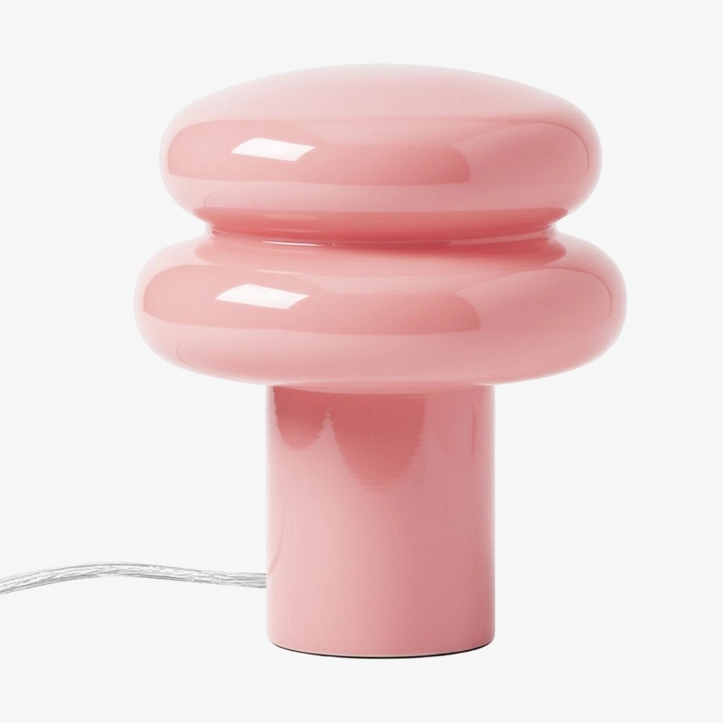 Orra Mushroom Glass Table Lamp - Minimalist Opal Shade Table Light for Home Décor K1428