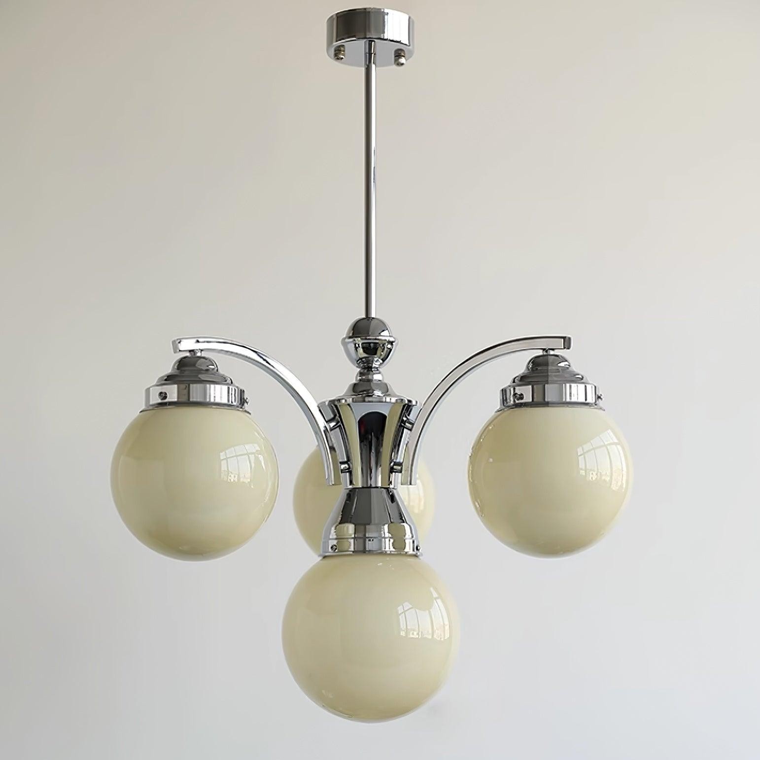 French Elegant Glass Orb Chandelier K596