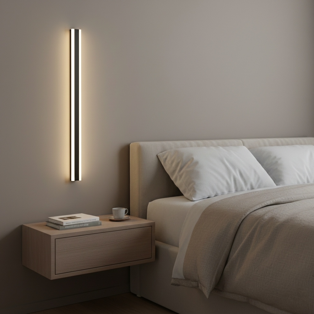 Edge Smooth Minimalist Linear Metal Outdoor Wall Lamp D965