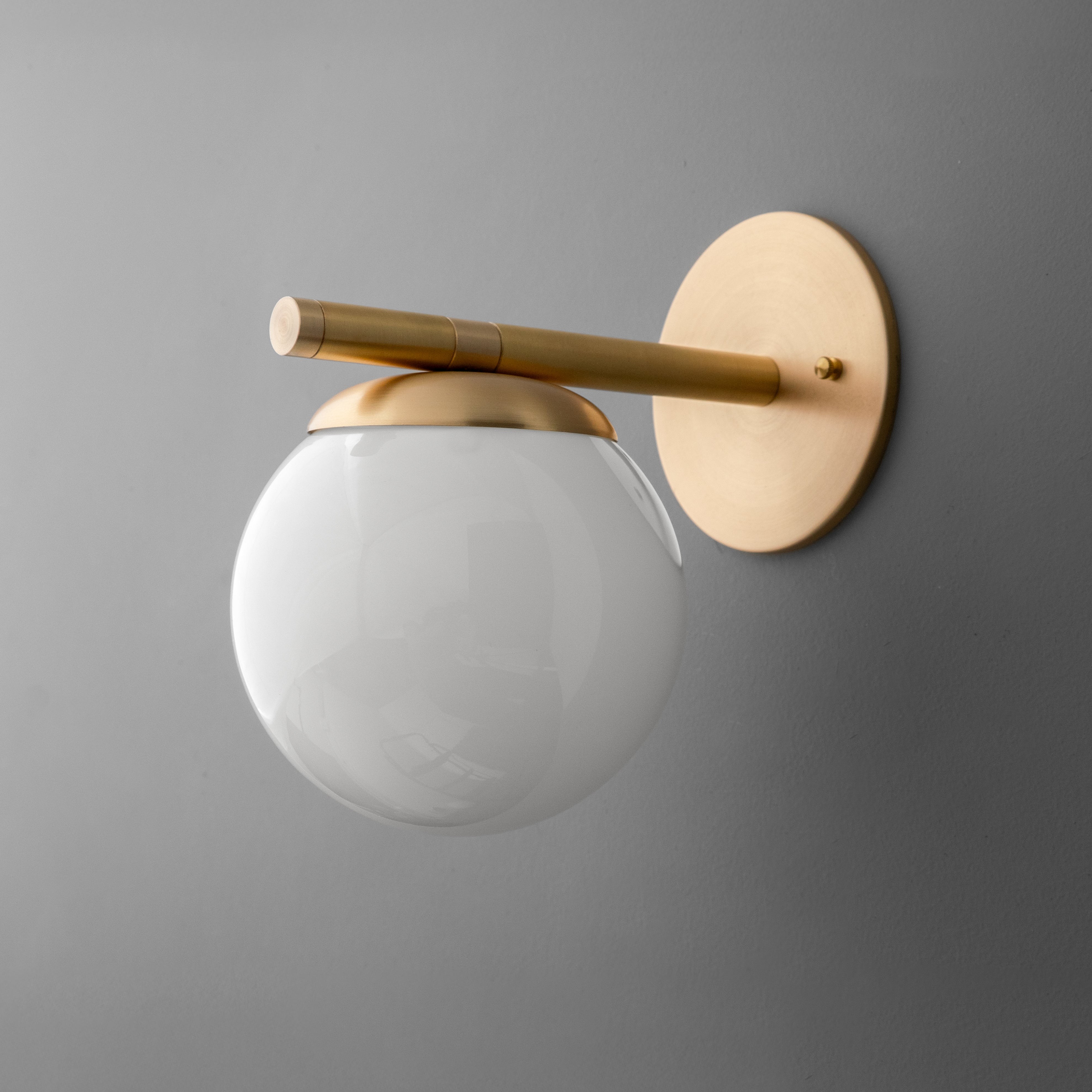 Glorica Glass Wall Sconce - Frosted Globe Light K1142
