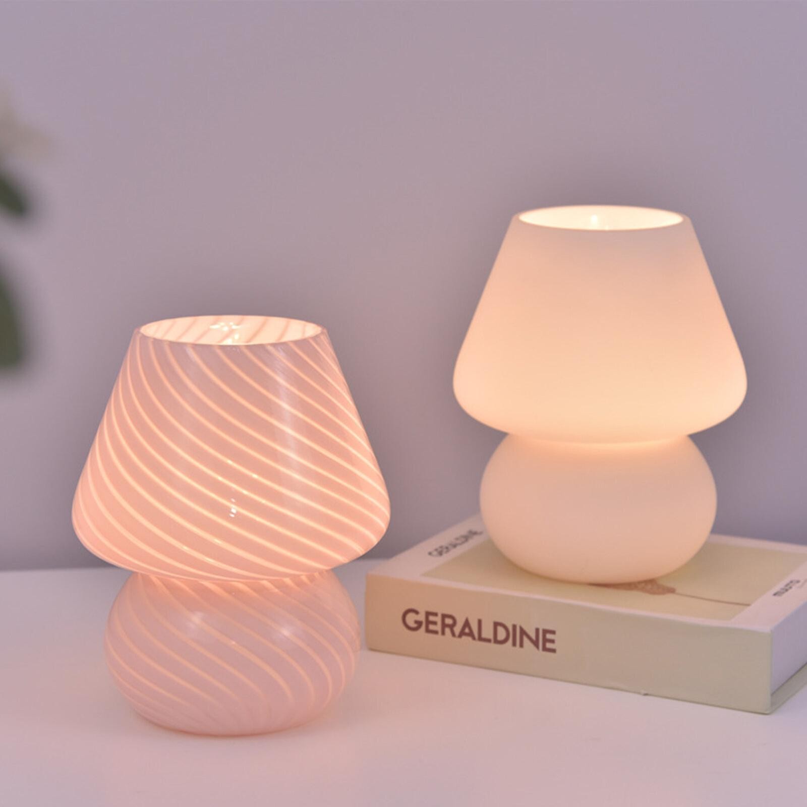 Nordic Macaron Mushroom Glass Table Lamp K54