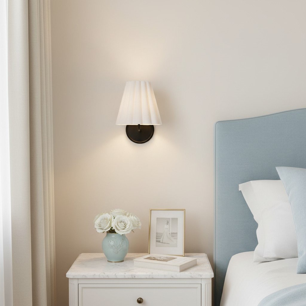 Ruffmeto Modern Pleated Wall Sconce - Decorative Lighting for Interior Spaces K2051