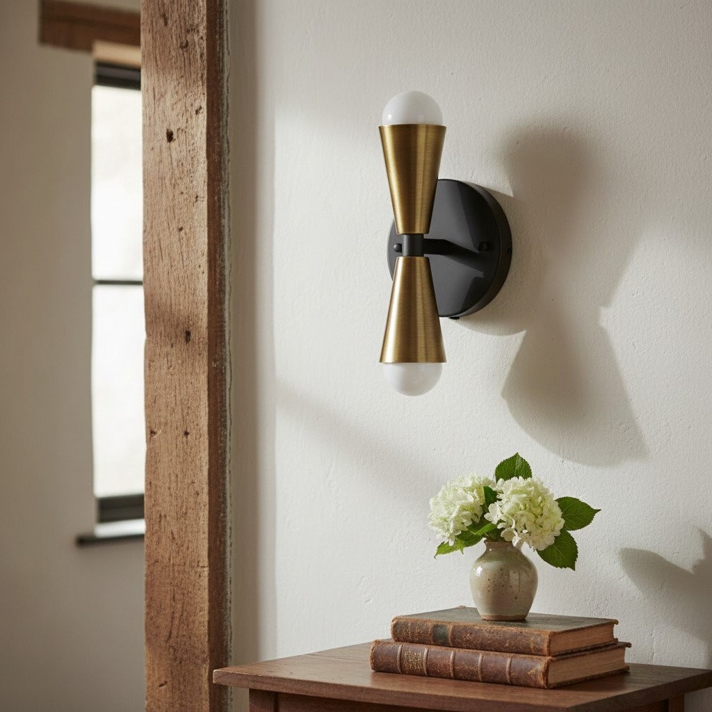 Pyralis Modern Style Metal Cone Wall Sconce - Stylish Lighting for Vanity K1479