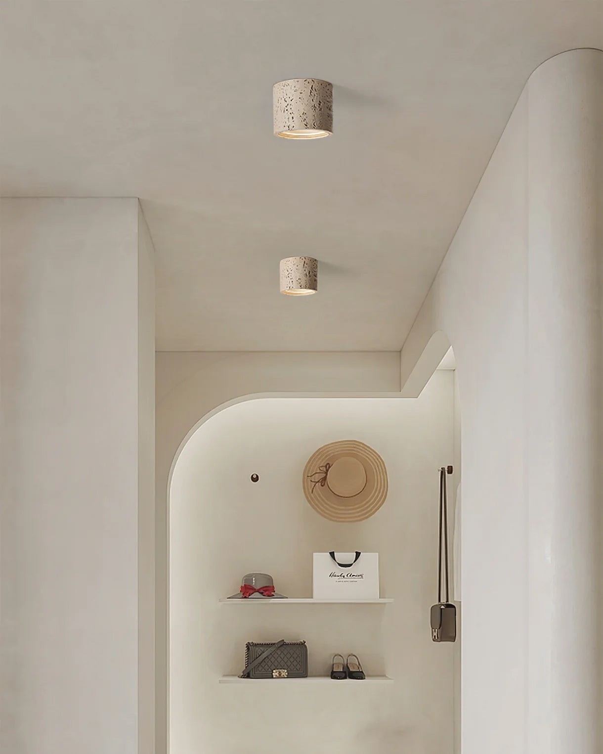 Modern Wabi-Sabi Cylindrical Ceiling Lamp K297