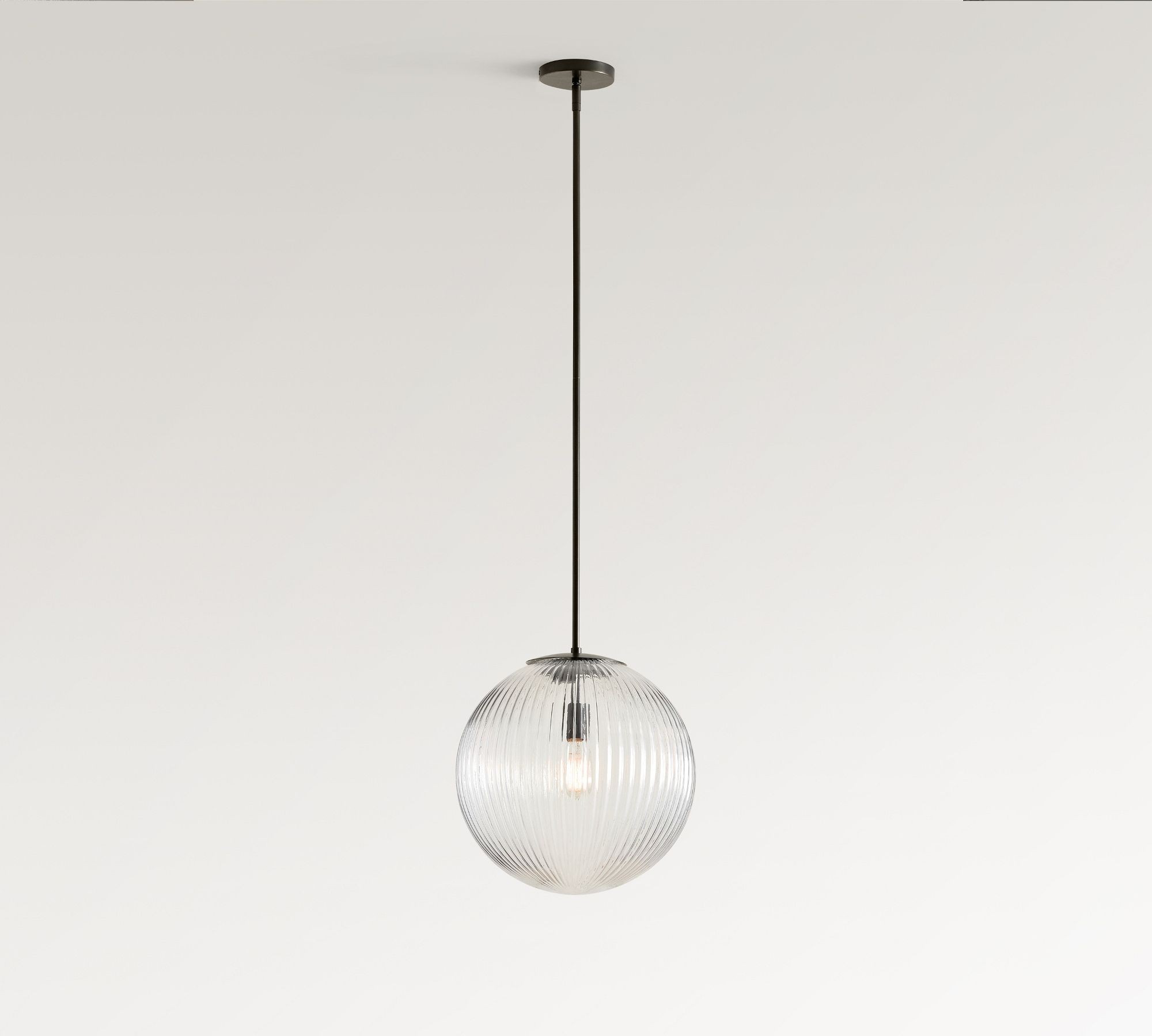 Bravira Textured Glass Pendant Light - Minimalist Modern Lamp for Kitchen Island K1325