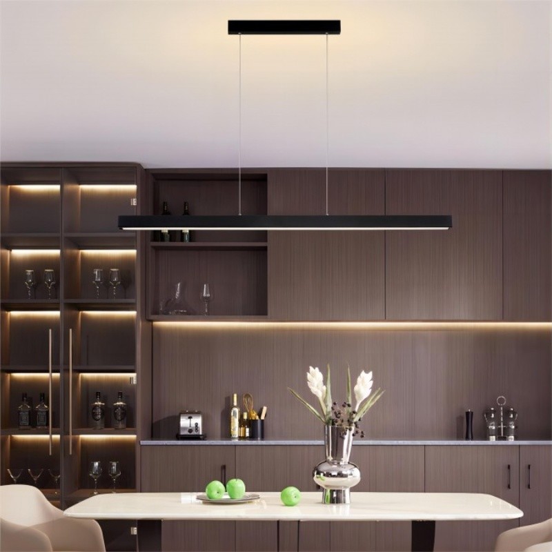 Industrial Metal LED Horizontal Linear Chandelier K128