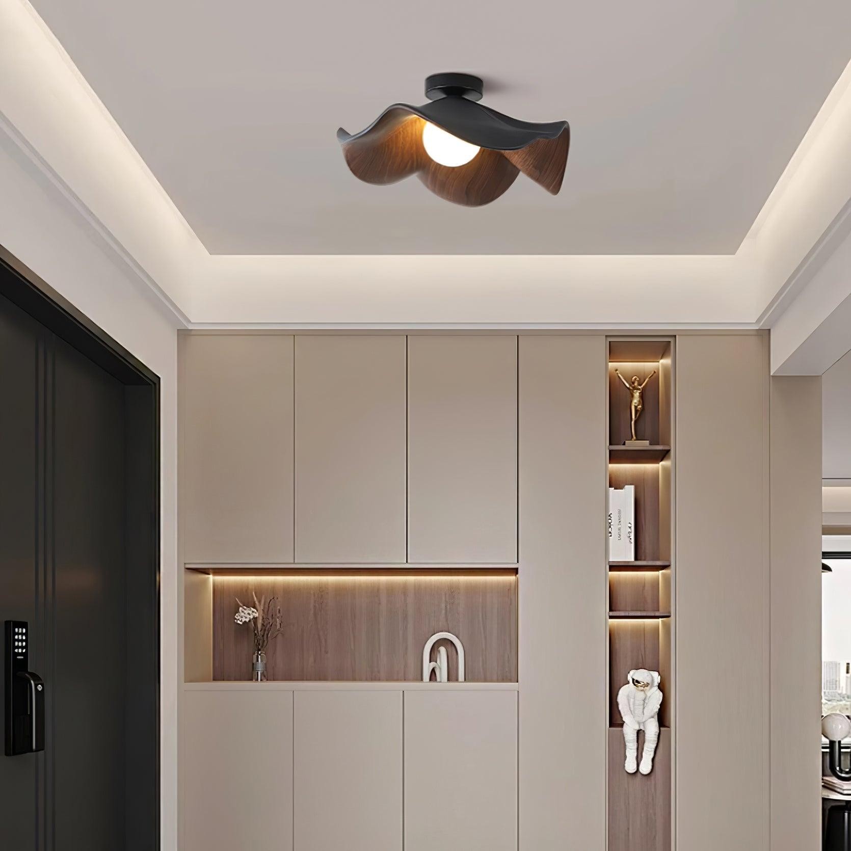 New Modern Simple Walnut Grain Ceiling Light K300
