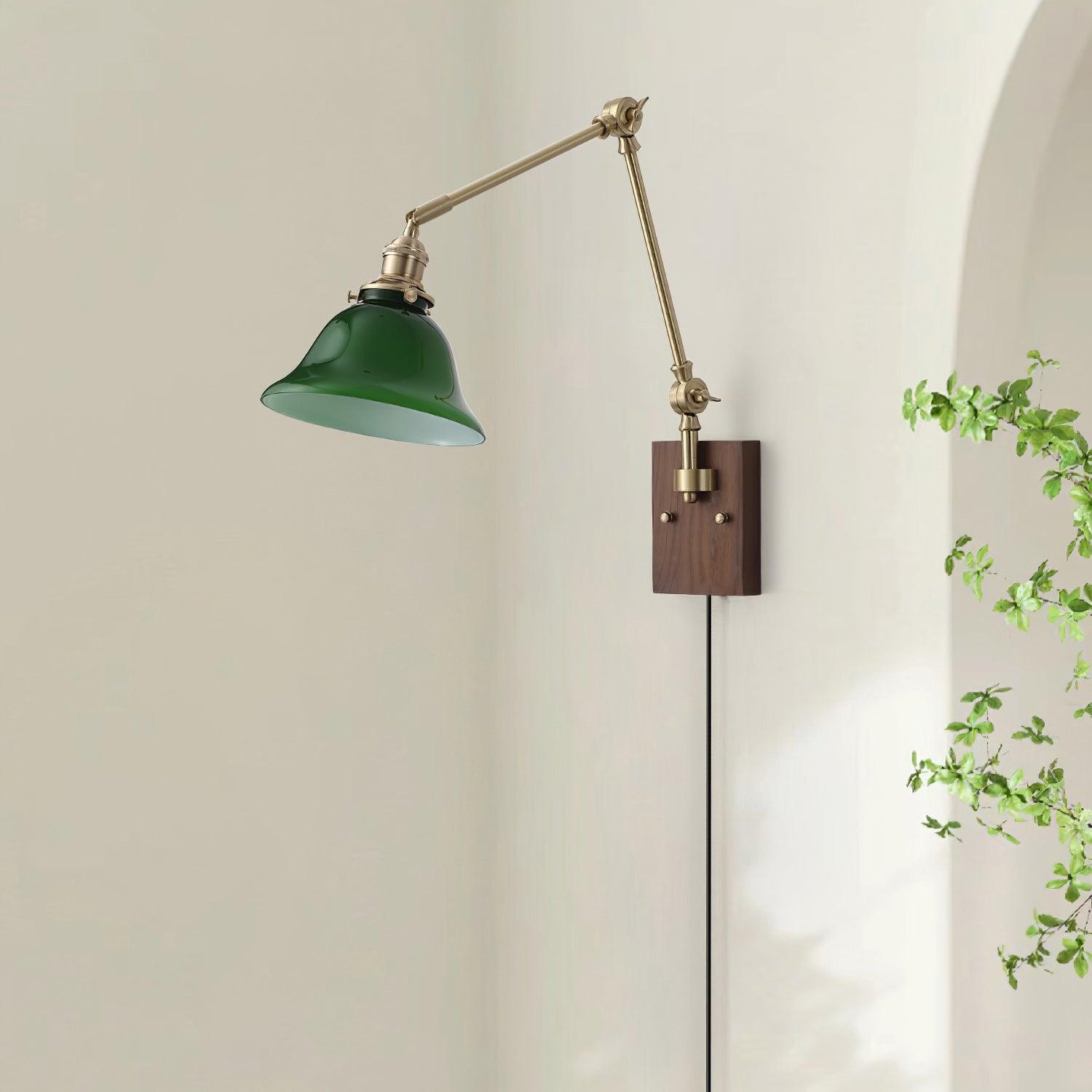 Banker Swing Arm Plug In Wall Light K253