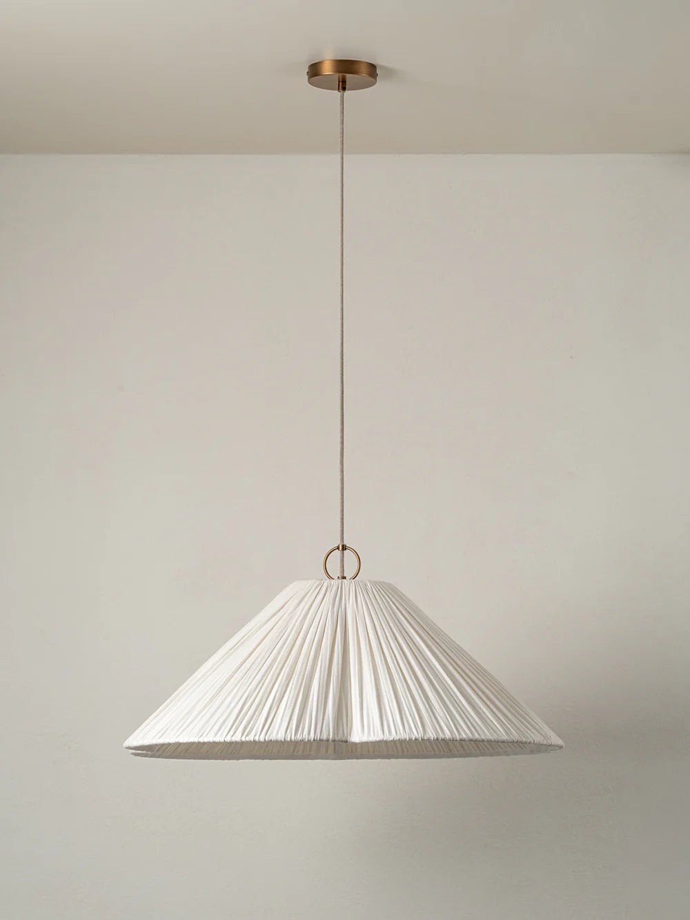Blossine Oversized Linen Texture Pendant Light - Boho Style Hanging Lamp for Dining Room K1571