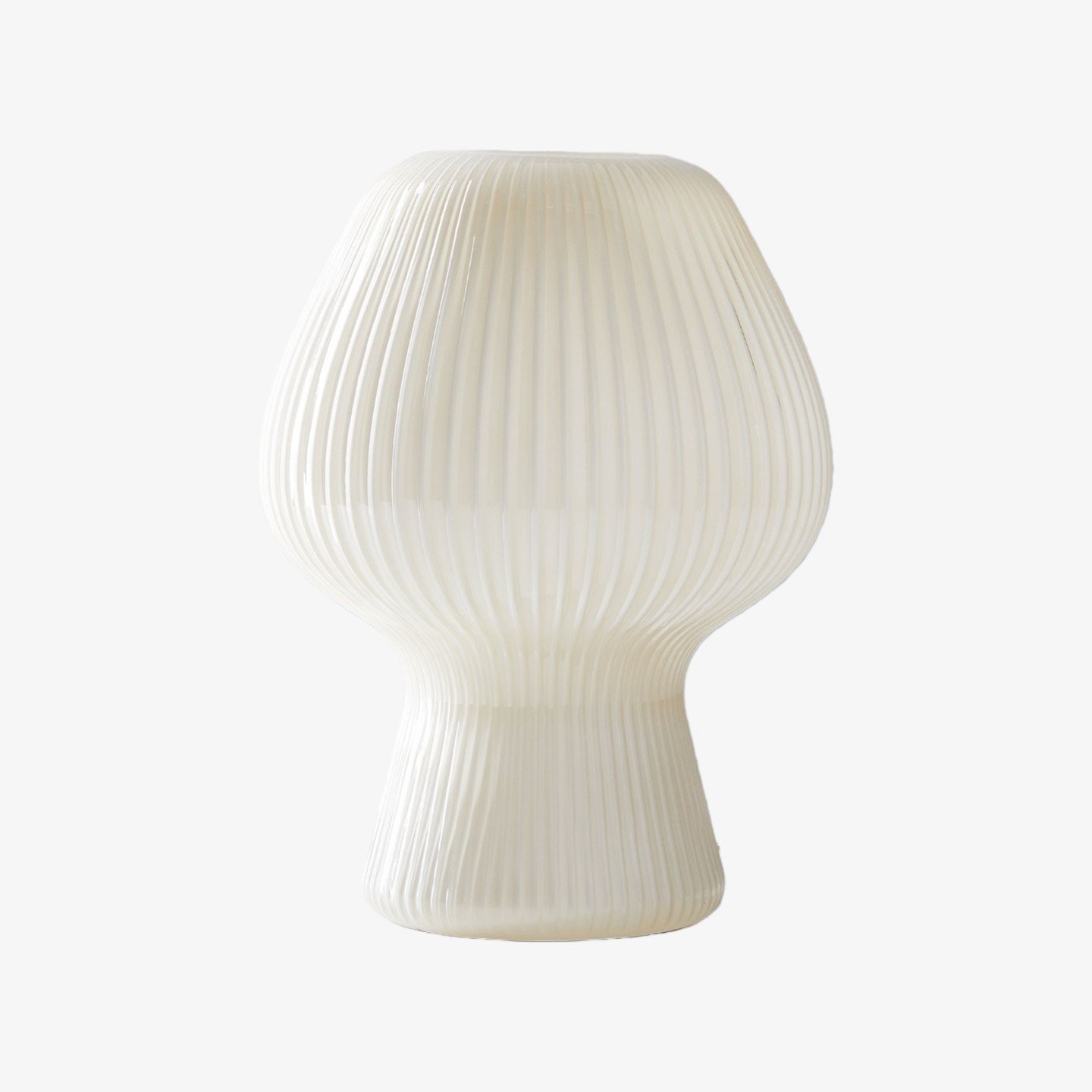 Nera Ribbed Glass Lantern Table Lamp - Retro Design for Bedroom and Living Spaces K2203