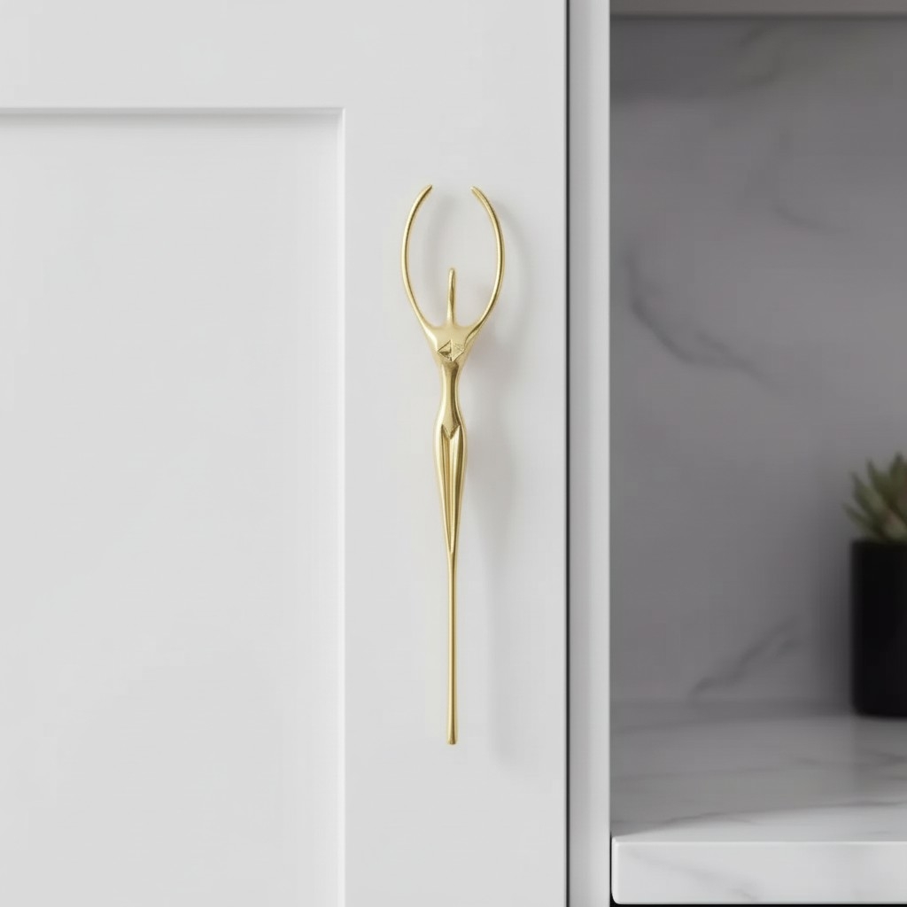 Verlitho Retro Cabinet Handle - Nordic Furniture Pull For Wardrobes and Drawers K2365