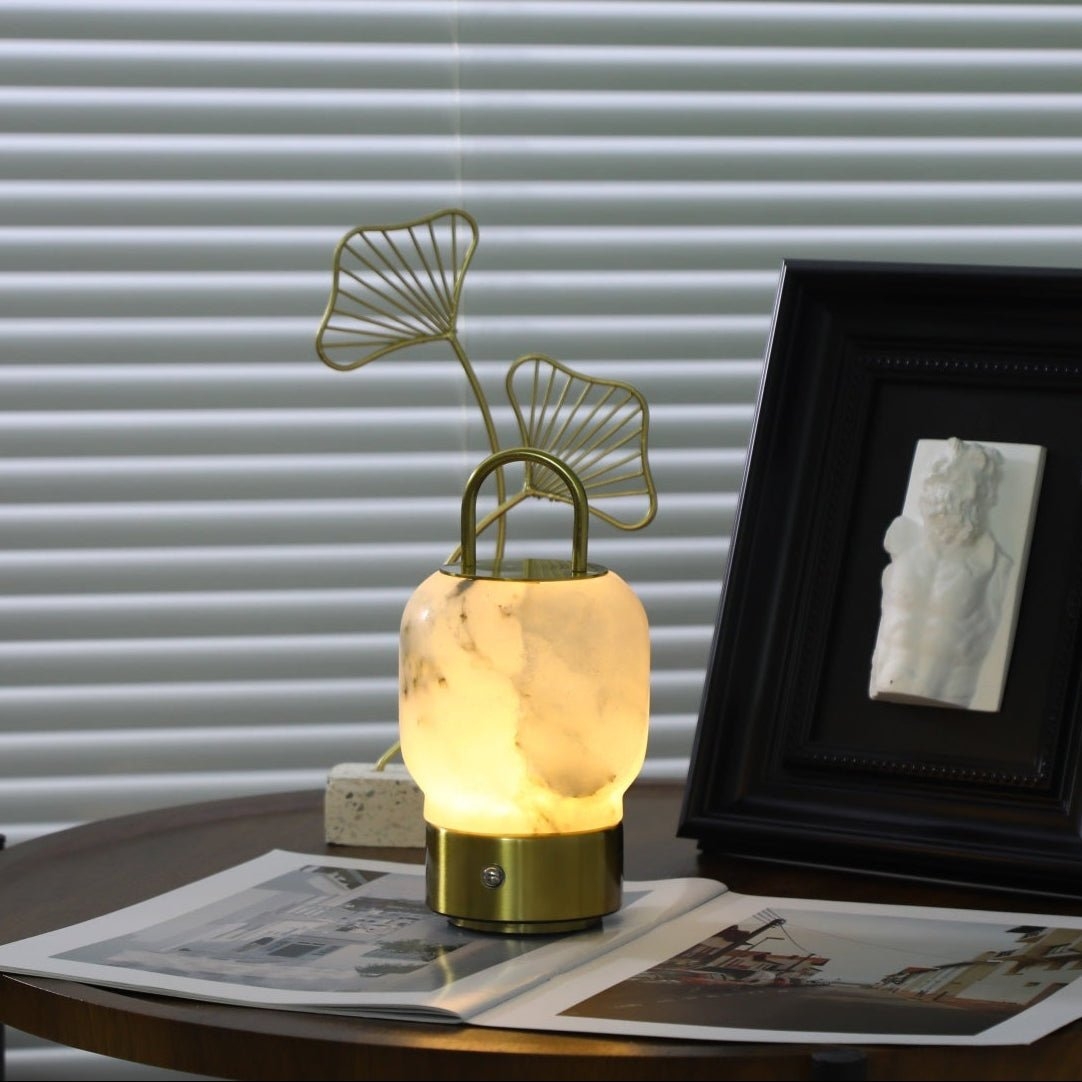 Alabaster Portable Rechargeable Table Lamp D397