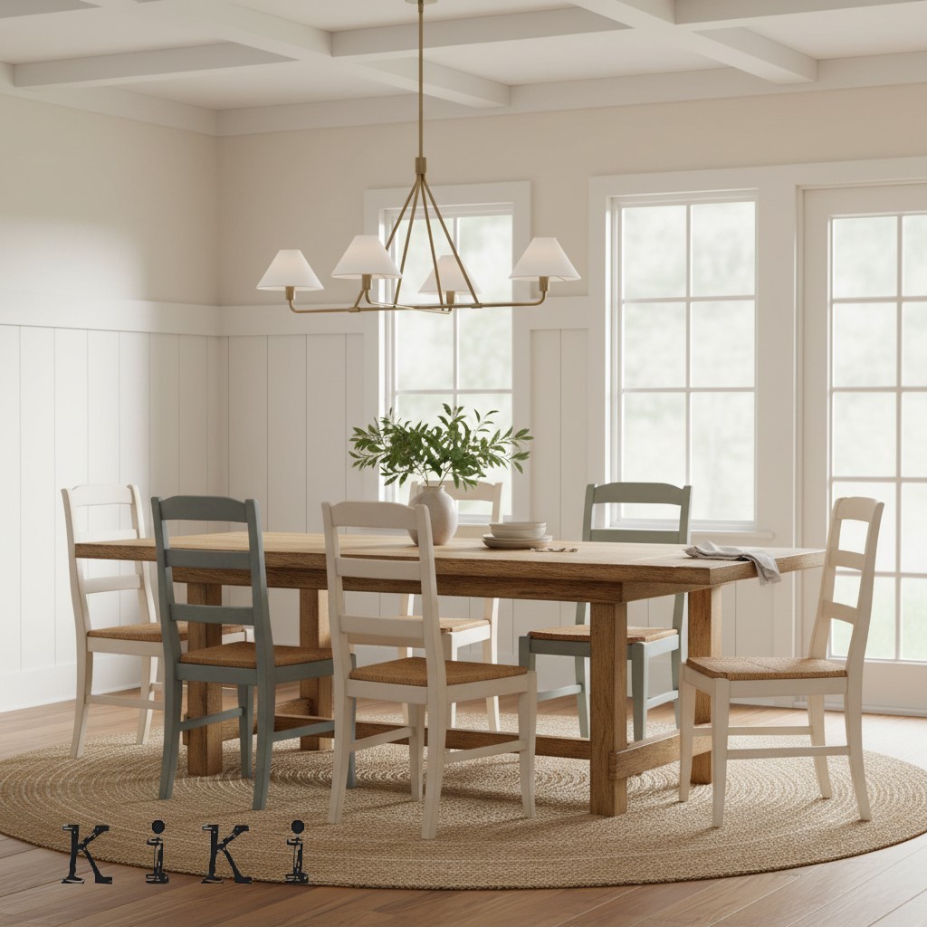 Diora Sculptural Chandelier with Fabric Shades – Modern Design for Dining & Living Spaces K1308