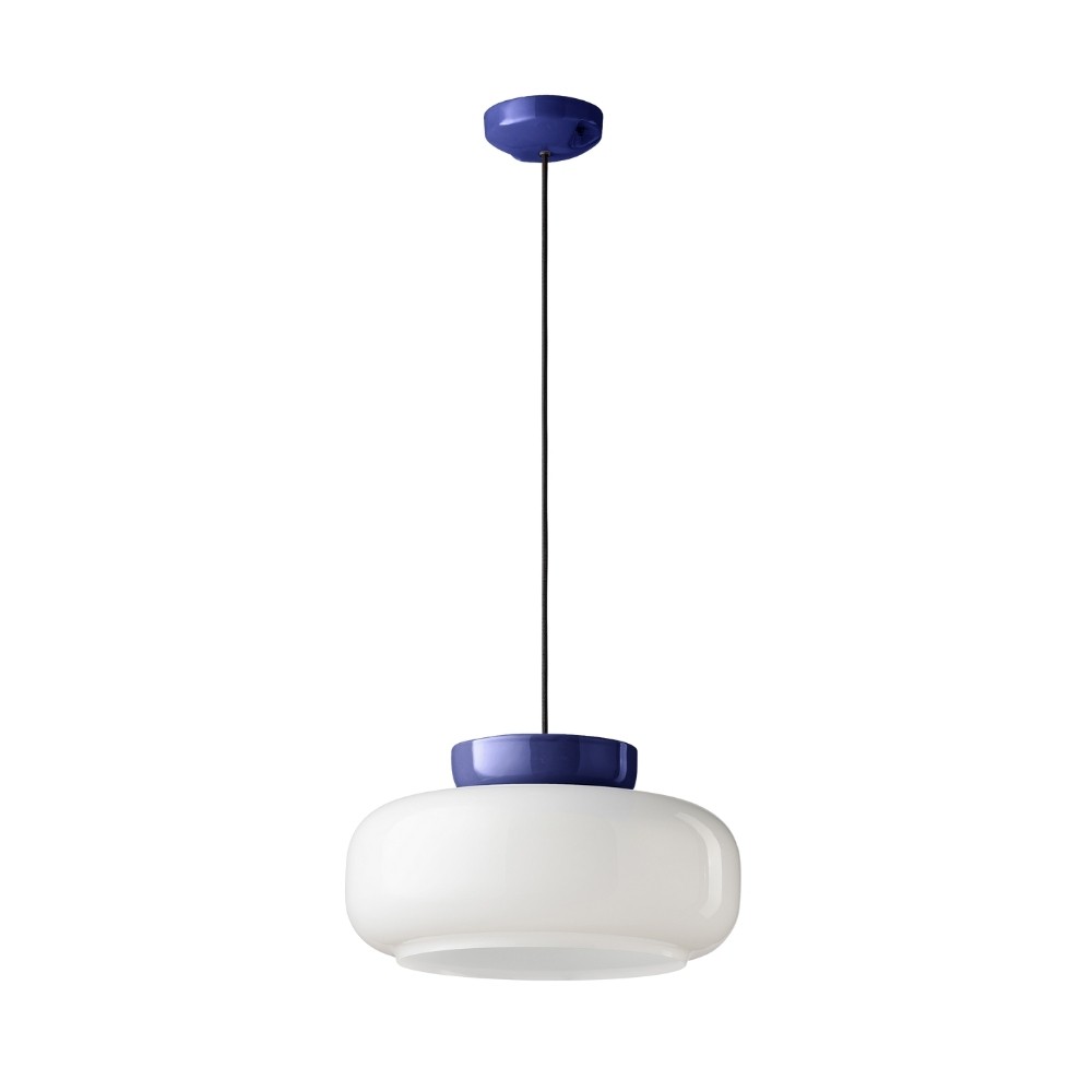 Fiesta Colour-Pop Ceramic Bowl Pendant Light – Bold Two-Tone Bowl Pendant For Dining Room K1136