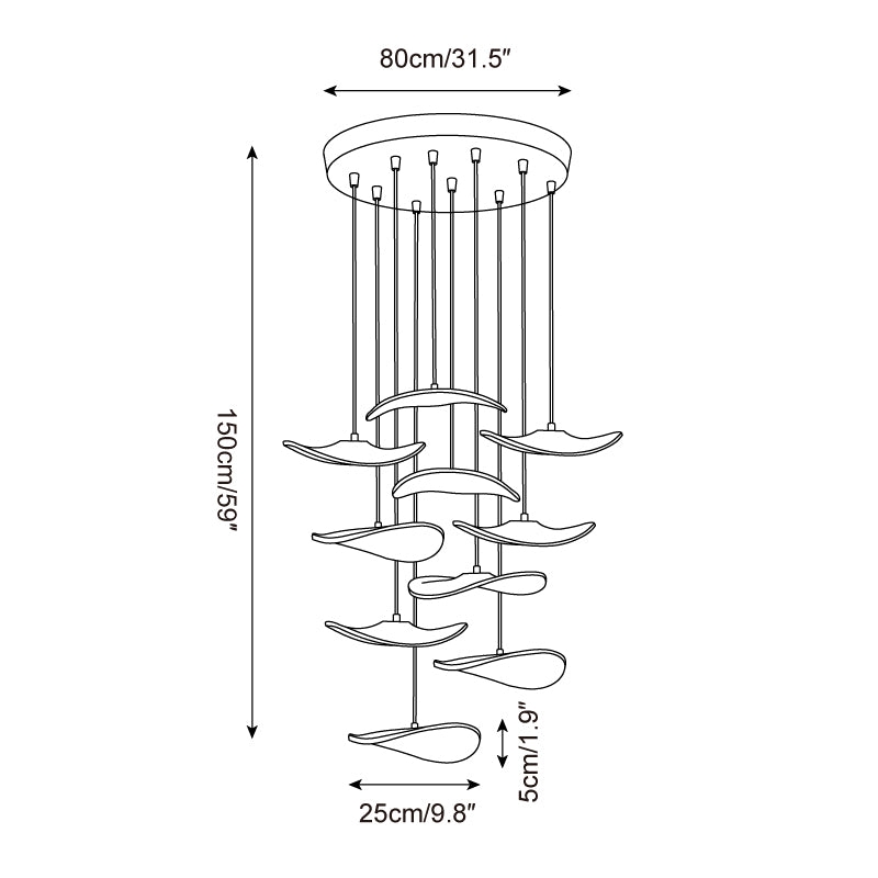 Twisora Wood Chandelier D191
